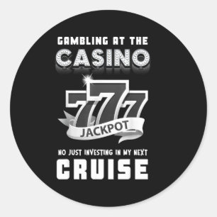 Sticker Rond Jeux d'argent au casino investissant dans ma proch