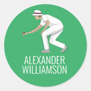 Sticker Rond Jeux de boules sur gazon