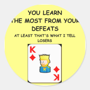 Sticker Rond jeux de carte