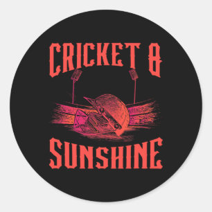 Sticker Rond Jeux de cricket sports joueur de cricket cricket e