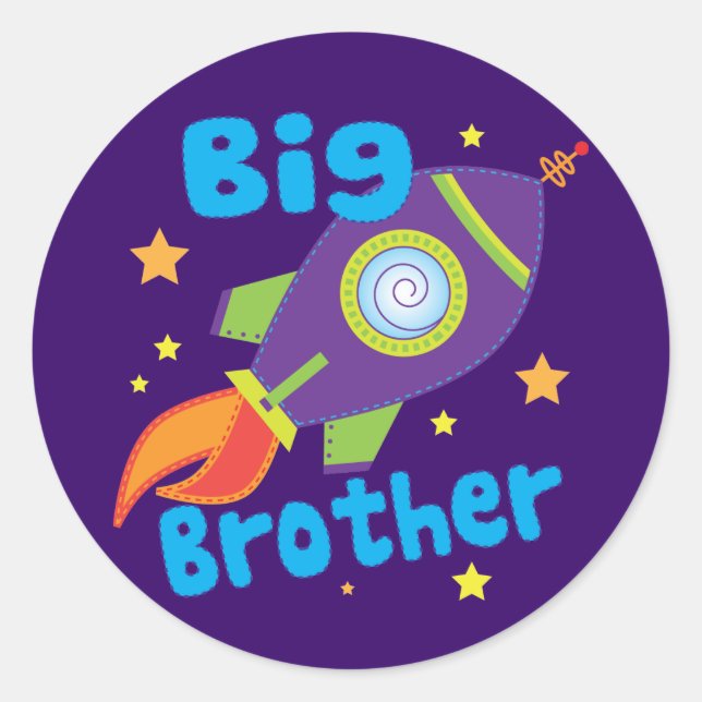 Sticker Rond Jeux de frères Big Brother (Devant)