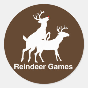 Sticker Rond Jeux de rennes