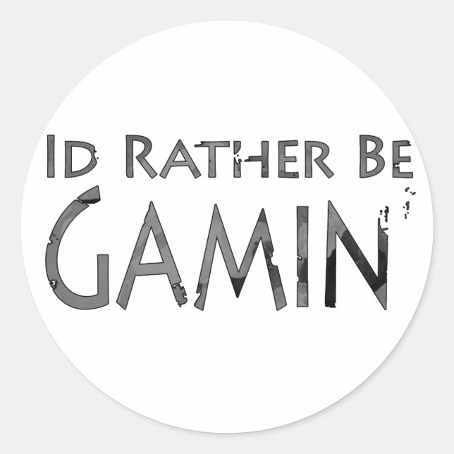 Sticker Rond Jeux Vidéo et Jeux - Je préfère être Jeux 2 (Devant)