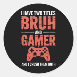 Sticker Rond Jeux Vidéos Vintages Pour Garçons Brother S