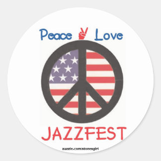 Sticker Rond jf amour paix