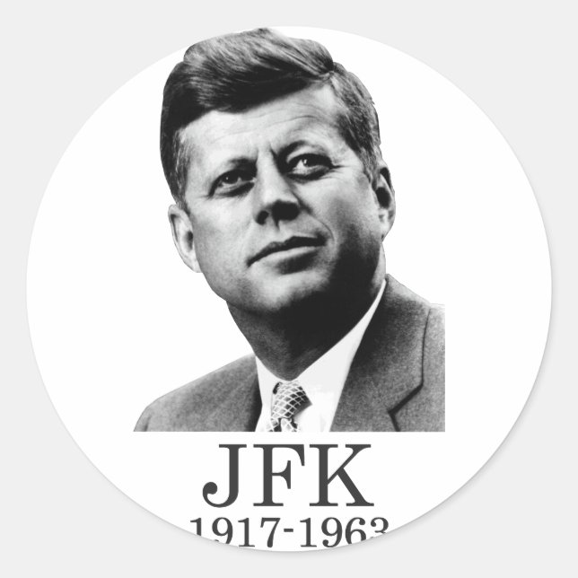 Sticker Rond JFK - John F. Kennedy (Devant)