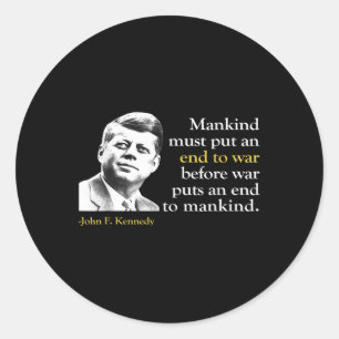 Sticker Rond Jfk John F Kennedy Président Citation de fin de gu