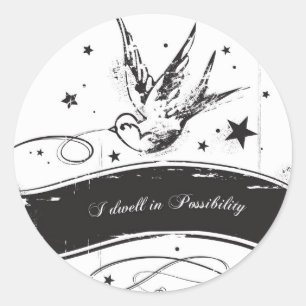 Sticker Rond "J'habite dans la possibilité"