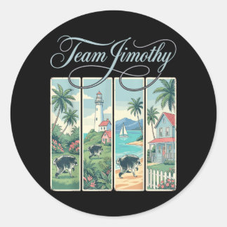 Sticker Rond Jimothy Raton Drôle Raton Laveur Équipe Jimothy
