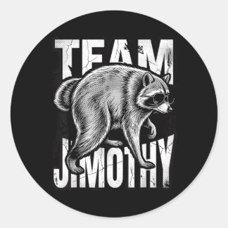 Sticker Rond Jimothy Raton Laveur Équipe Drôle Jimothy
