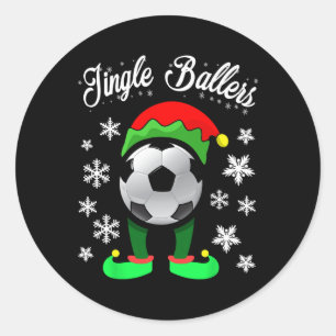 Sticker Rond Jingle Byllers Noël Football Footbyll Elf