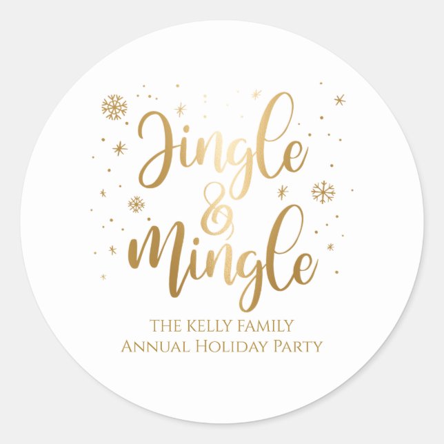 Sticker Rond Jingle et Mingle Holiday (Devant)