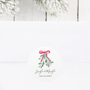 Sticker Rond Jingle et Noël unique personnalisés