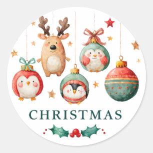 Sticker Rond Jingle Joy Ornament Parade
