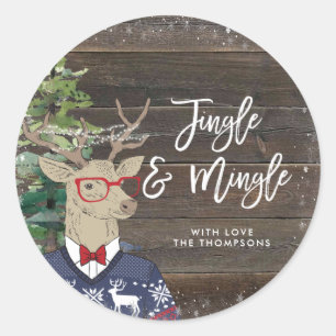 Sticker Rond jingle saut de noël