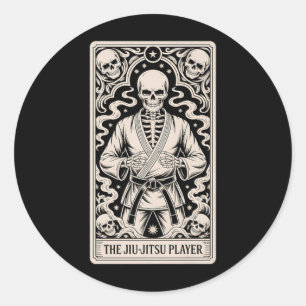 Sticker Rond Jiu-Jitsu BJJ Tarot Judo Arts Martiaux MMA