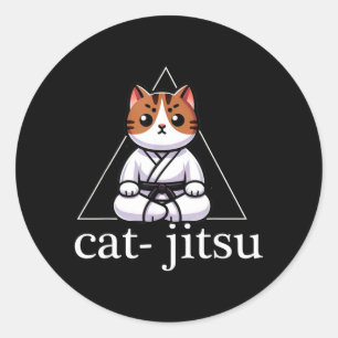 Sticker Rond Jiu Jitsu Brésilien BJJ Pour Hommes Papa Garçon Fe