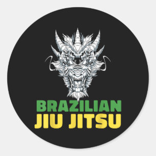 Sticker Rond Jiu Jitsu Brésilien Grappling - MMA BJJ Dragon