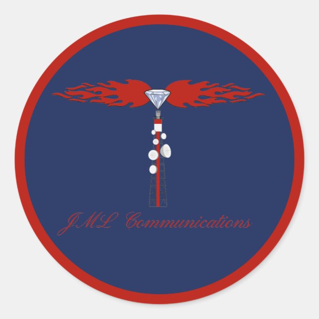 Sticker Rond JML Communications Tower Logo (Devant)