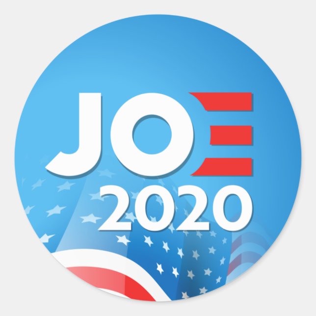 Sticker Rond Joe Biden 2020 (Devant)