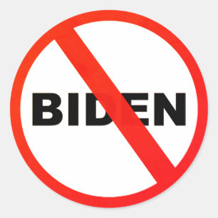 Sticker Rond Joe Biden anti-populaire politique