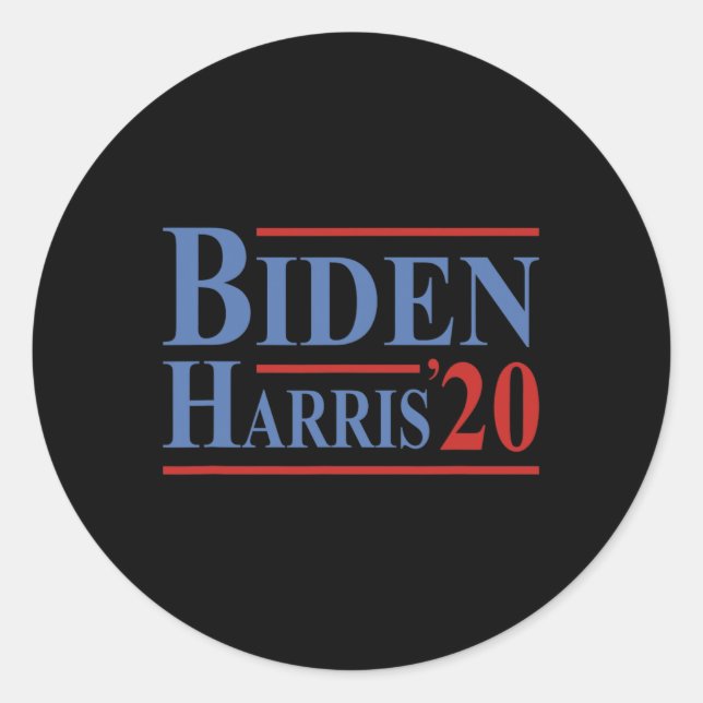 Sticker Rond Joe Biden Kamala Harris Président démocrate libéra (Devant)