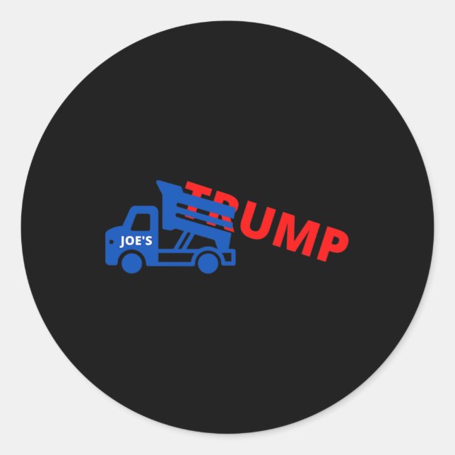Sticker Rond Joe Biden Trump Trump Truck (Devant)
