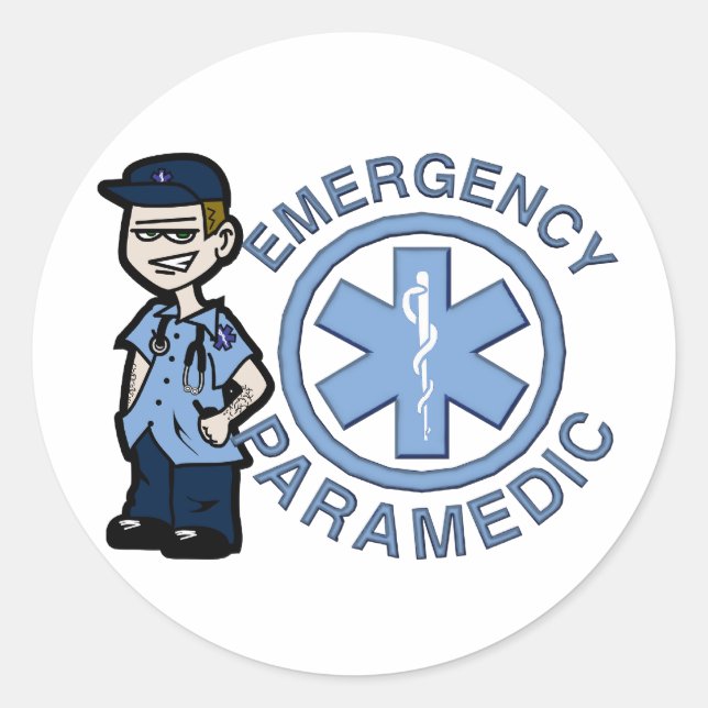 Sticker Rond Joe Emergency Medic (Devant)