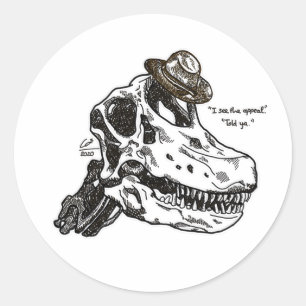 STICKER ROND JOEL DINOSAUR   LE DERNIER DE NOUS PARTIE 2