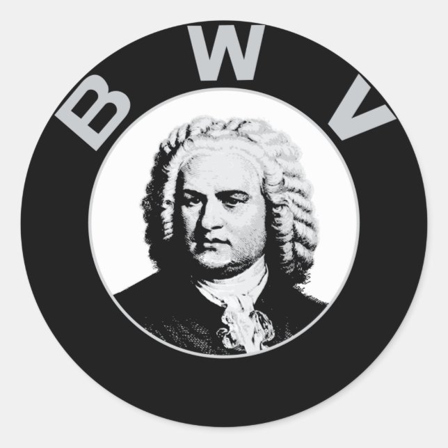 Sticker Rond Johann Sebastian Bach (Devant)