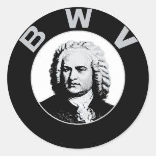 Sticker Rond Johann Sebastian Bach