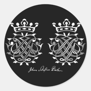 Sticker Rond Johann Sebastian Bach Siegel