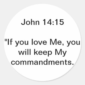 Sticker Rond John 14:15
