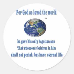 Sticker Rond John 3:16