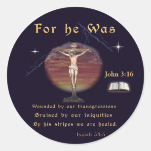 Sticker Rond John 3:16