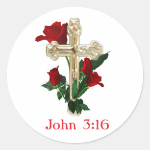 Sticker Rond John 3:16