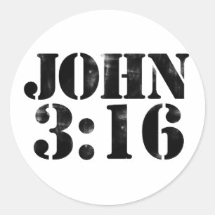 Sticker Rond John 3:16