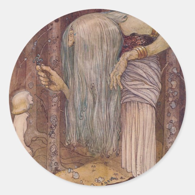 Sticker Rond John Bauer TROLL HERB (Devant)