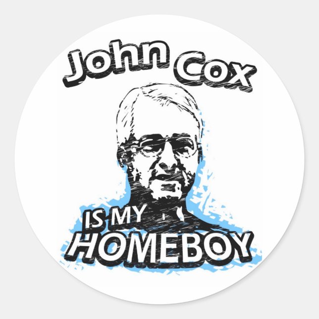 Sticker Rond John Cox est mon garçon (Devant)