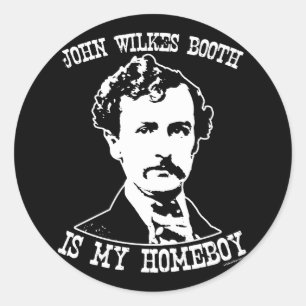 Sticker Rond john wilkes stand est mon garçon