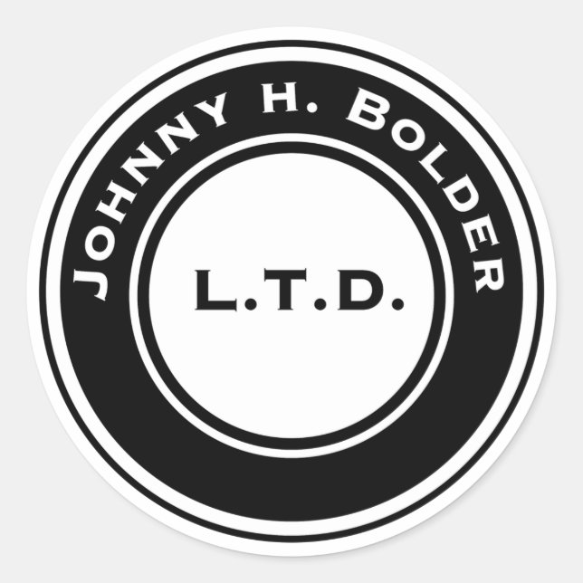 Sticker rond Johnny H. Bolder (Devant)