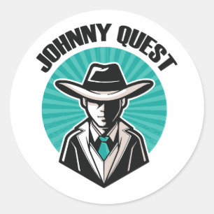 Sticker Rond Johnny Quest