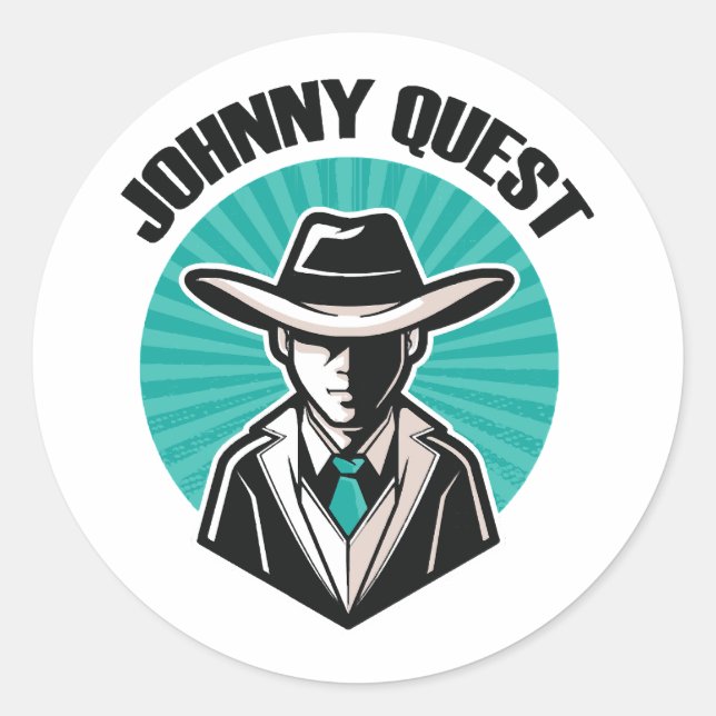 Sticker Rond Johnny Quest (Devant)