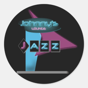Sticker Rond Johnny's Jazz Lounge
