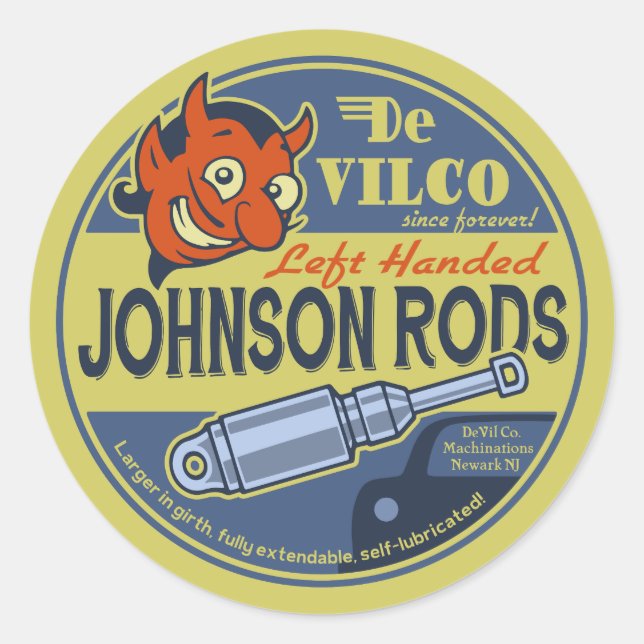 Sticker Rond Johnson Rods (Devant)