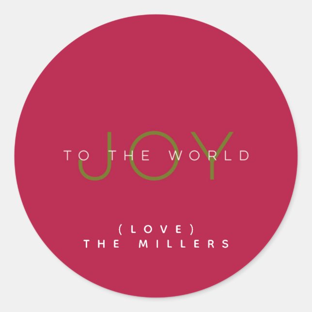 Sticker Rond Joie Au Monde (Devant)