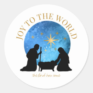 Sticker Rond Joie au monde   Nativité   Noël