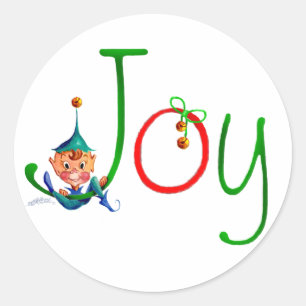 Sticker Rond JOIE DE NOËL par SHARON SHARPE