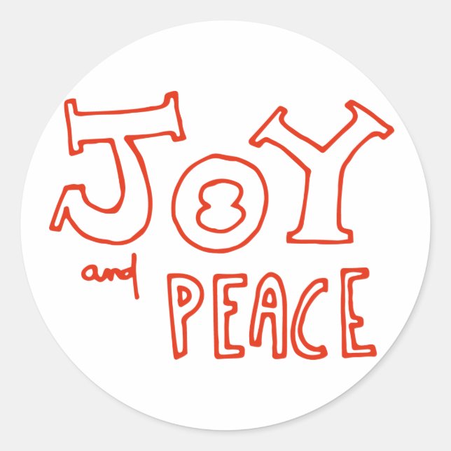 Sticker Rond Joie et paix | Noël (Devant)