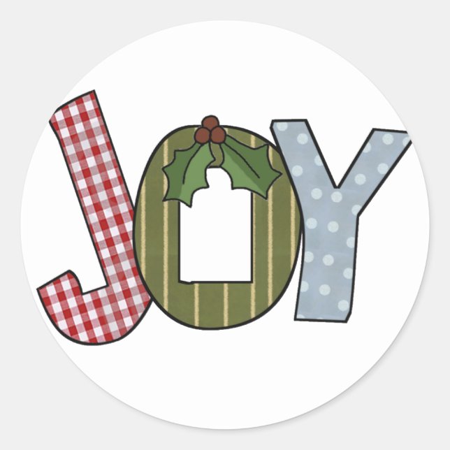 Sticker Rond JOIE Tshirts et cadeaux de vacances (Devant)